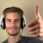 Headphones Thumbs Up Headphones Thumbs Up